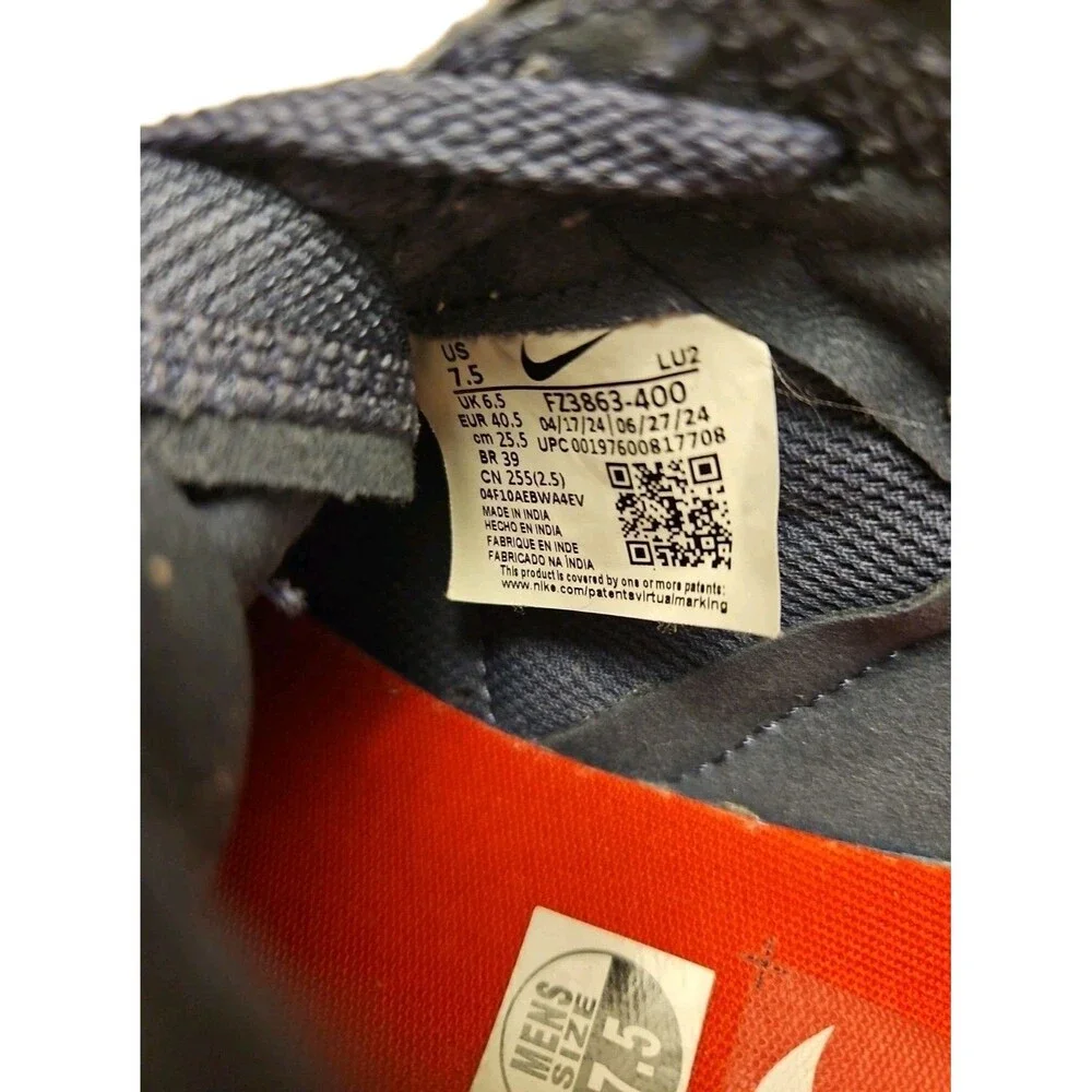 Nike C1TY Shoes Coveralls, Navy White Swoosh, Mens Size 7.5